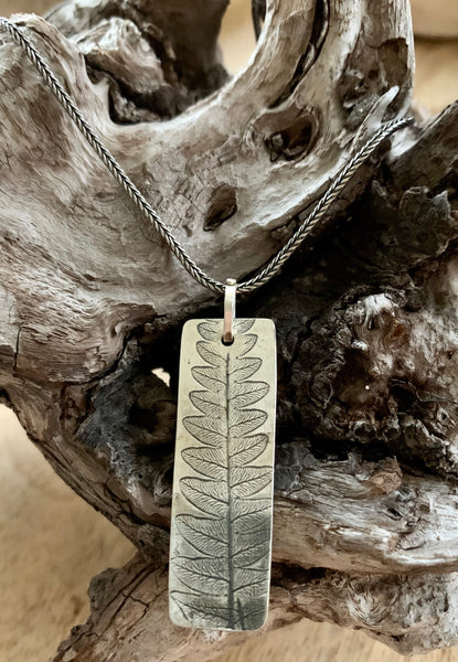 fern pendant sterling silver and chain